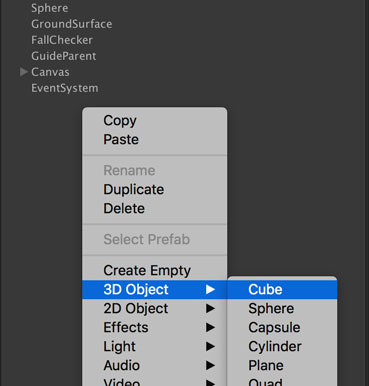 Cubeの作成