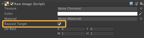 RawImageのRaycastTarget