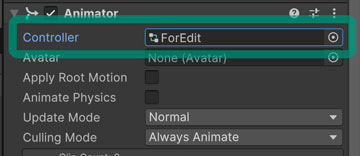 AnimatorControllerの変更