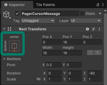 カーソルのRect Transform