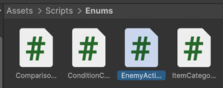 行動の種類のEnum