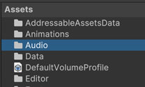Audioフォルダの作成