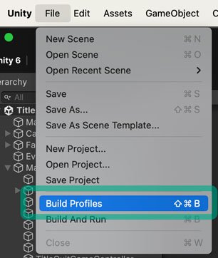 Build Profileを確認